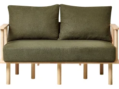 Clearance Sofa dla 2 osób ASKER Boucle Ciemnozielony Sofy Tapicerowane|Sofy Dwuosobowe