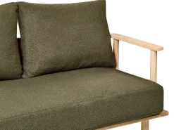 Clearance Sofa dla 2 osób ASKER Boucle Ciemnozielony Sofy Tapicerowane|Sofy Dwuosobowe