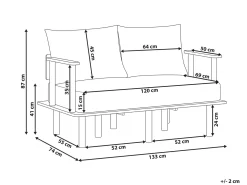Best Sofa dla 2 osób ASKER Piaskowy Sofy Tapicerowane|Sofy Dwuosobowe