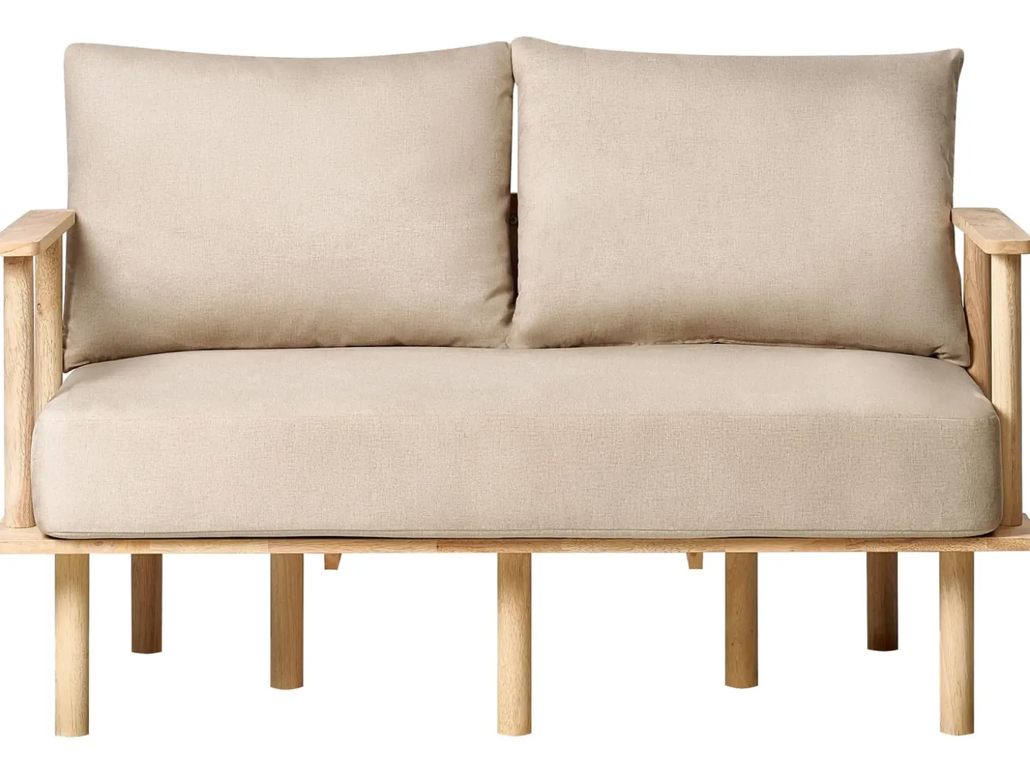 Best Sofa dla 2 osób ASKER Piaskowy Sofy Tapicerowane|Sofy Dwuosobowe