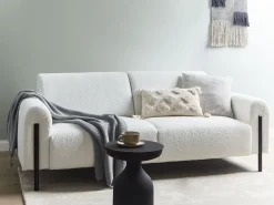 Sofa dla 3 osób ASKIM Boucle Biały Sofy Tapicerowane|Kolekcje Sof