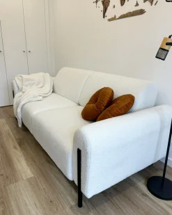 Sofa dla 3 osób ASKIM Boucle Biały Sofy Tapicerowane|Kolekcje Sof
