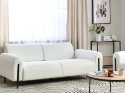 Sofa dla 3 osób ASKIM Boucle Biały Sofy Tapicerowane|Kolekcje Sof