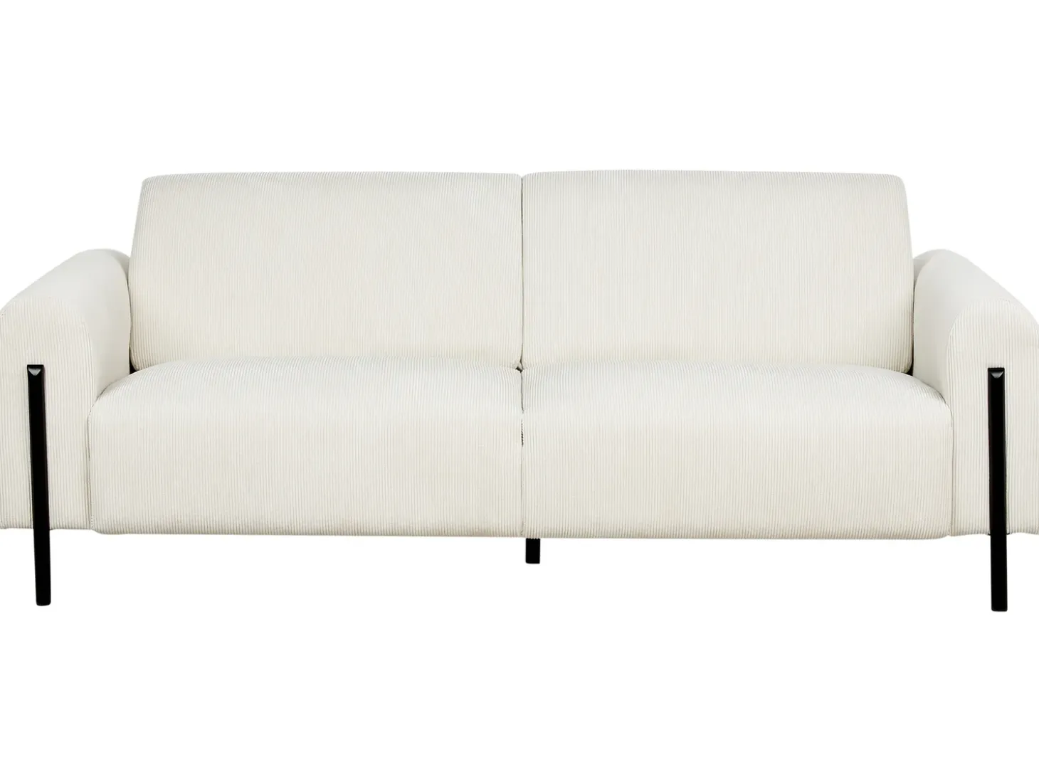Discount Sofa dla 3 osób ASKIM Sztruks Złamana biel Sofy Tapicerowane|Kolekcje Sof