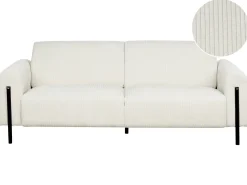 Discount Sofa dla 3 osób ASKIM Sztruks Złamana biel Sofy Tapicerowane|Kolekcje Sof