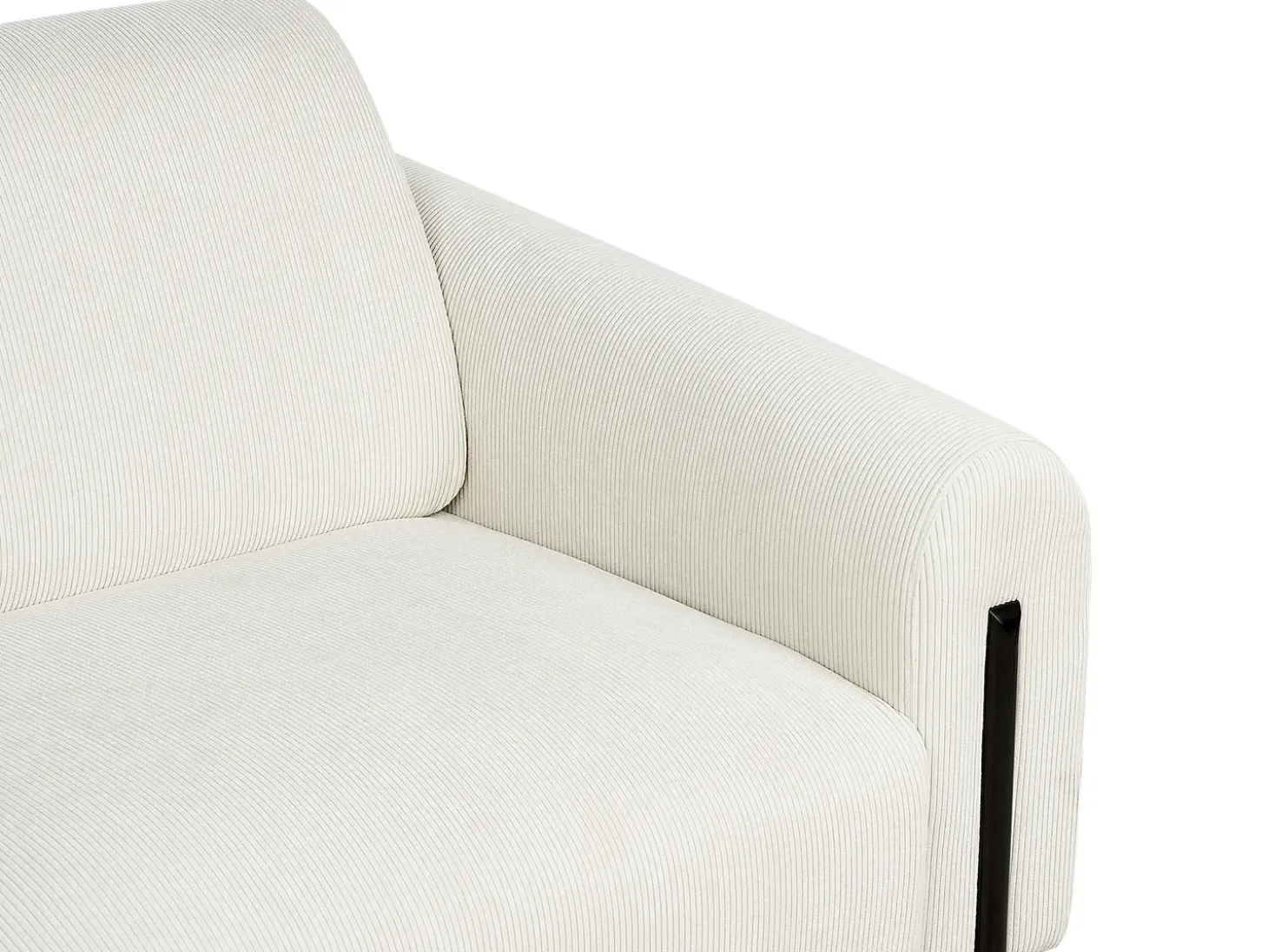 Discount Sofa dla 3 osób ASKIM Sztruks Złamana biel Sofy Tapicerowane|Kolekcje Sof