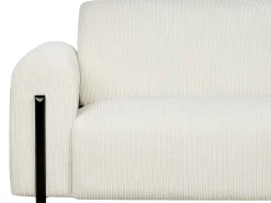 Discount Sofa dla 3 osób ASKIM Sztruks Złamana biel Sofy Tapicerowane|Kolekcje Sof