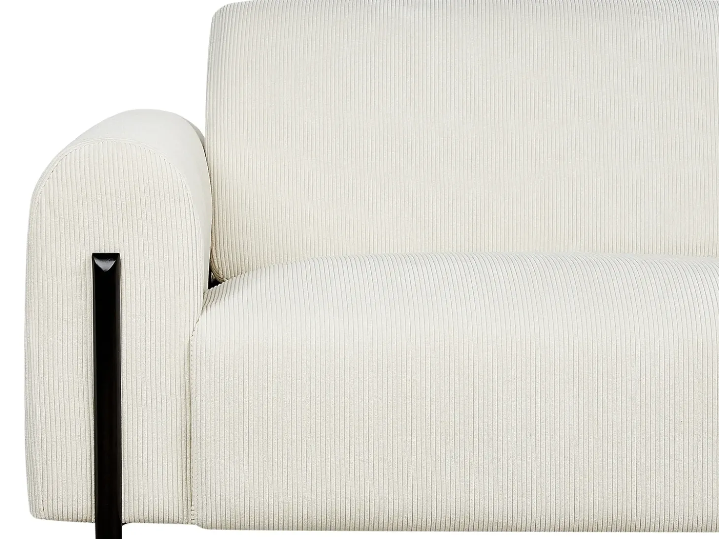 Discount Sofa dla 3 osób ASKIM Sztruks Złamana biel Sofy Tapicerowane|Kolekcje Sof
