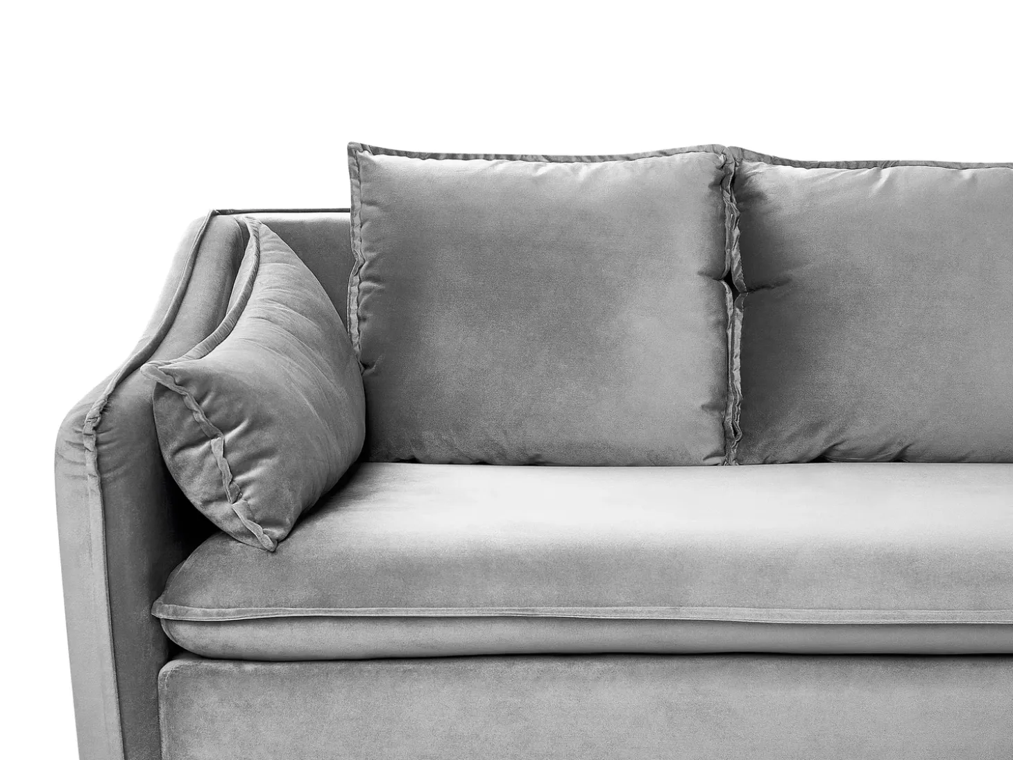 Discount Sofa dla 4 osób AURE Welur Jasno Sofy Tapicerowane|Wszystkie Sofy