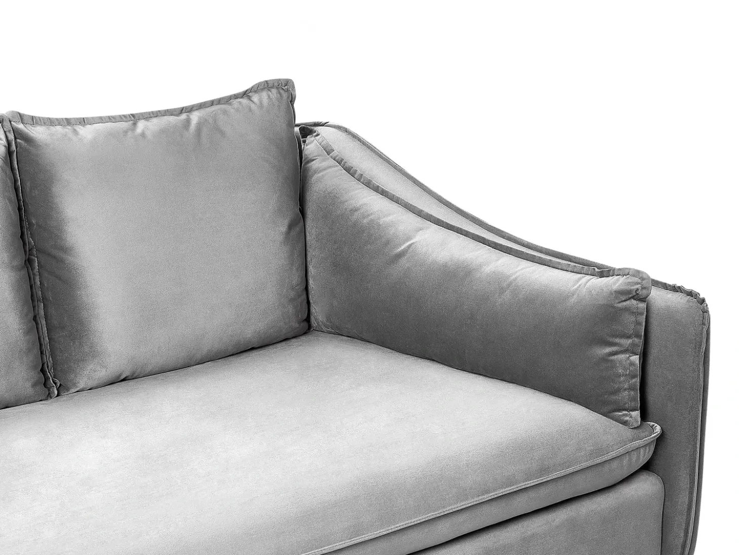 Discount Sofa dla 4 osób AURE Welur Jasno Sofy Tapicerowane|Wszystkie Sofy