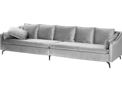 Discount Sofa dla 4 osób AURE Welur Jasno Sofy Tapicerowane|Wszystkie Sofy