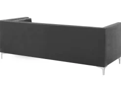 New Sofa dla 3 osób AVALDSENES Welur Ciemnoszary Sofy Tapicerowane|Wszystkie Sofy