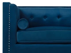 Hot Sofa dla 3 osób AVALDSENES Welur Granatowy Sofy Tapicerowane|Wszystkie Sofy