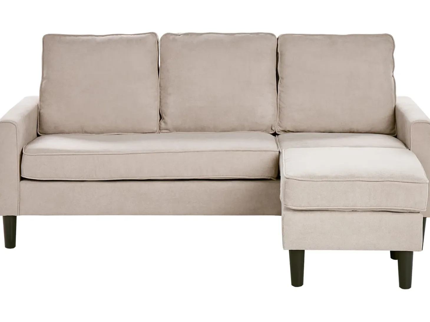 Discount Sofa dla 3 osób AVESTA Beżowy z otomaną Sofy Tapicerowane|Wszystkie Sofy
