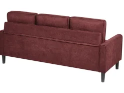Sale Sofa dla 3 osób AVESTA Burgundowy z otomaną Sofy Tapicerowane|Wszystkie Sofy