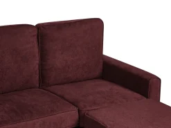 Sale Sofa dla 3 osób AVESTA Burgundowy z otomaną Sofy Tapicerowane|Wszystkie Sofy