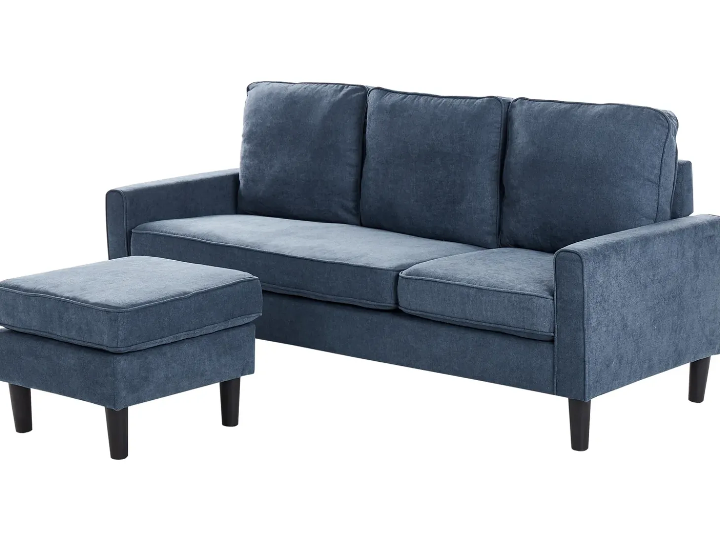 Hot Sofa dla 3 osób AVESTA Ciemnoniebieski z otomaną Sofy Tapicerowane|Wszystkie Sofy