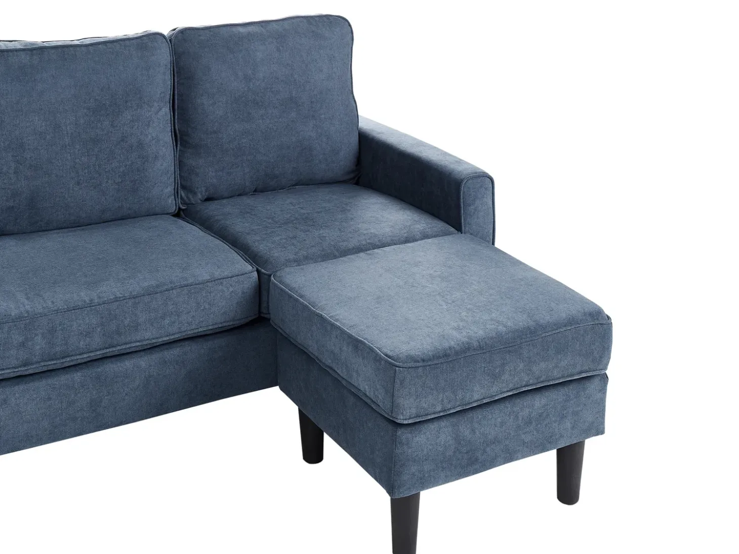 Hot Sofa dla 3 osób AVESTA Ciemnoniebieski z otomaną Sofy Tapicerowane|Wszystkie Sofy