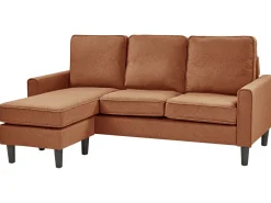 Sale Sofa dla 3 osób AVESTA Złoty brąz z otomaną Sofy Tapicerowane|Wszystkie Sofy