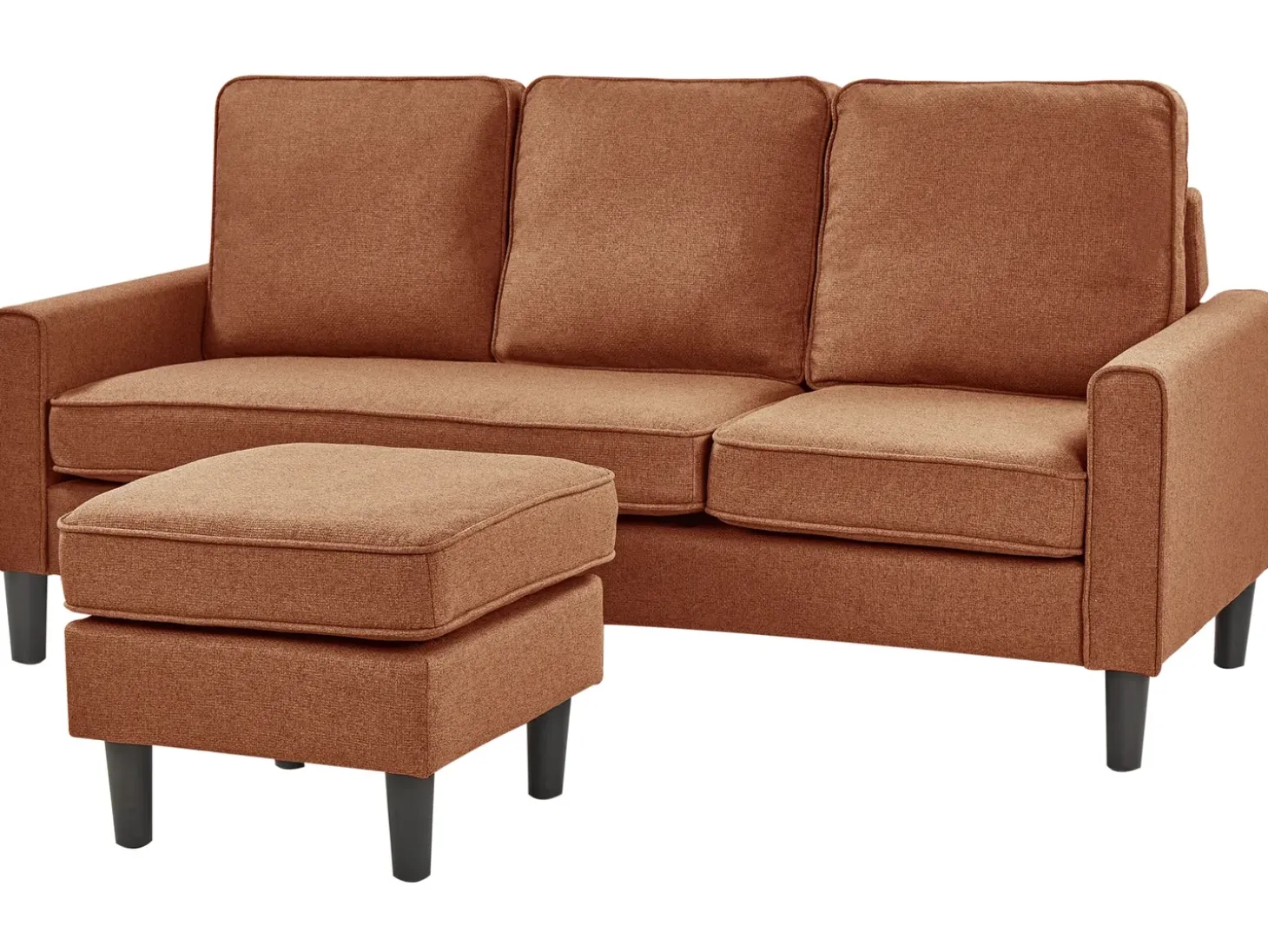 Sale Sofa dla 3 osób AVESTA Złoty brąz z otomaną Sofy Tapicerowane|Wszystkie Sofy