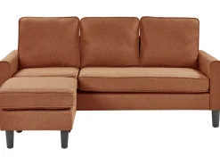 Sale Sofa dla 3 osób AVESTA Złoty brąz z otomaną Sofy Tapicerowane|Wszystkie Sofy