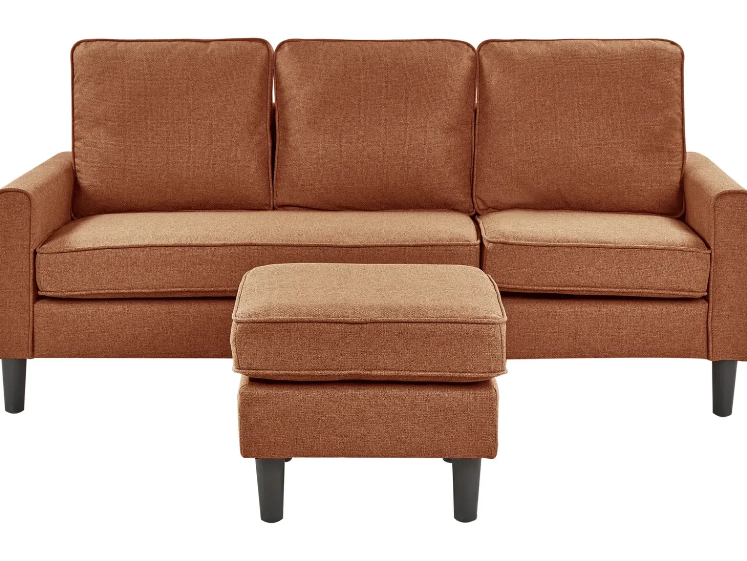 Sale Sofa dla 3 osób AVESTA Złoty brąz z otomaną Sofy Tapicerowane|Wszystkie Sofy