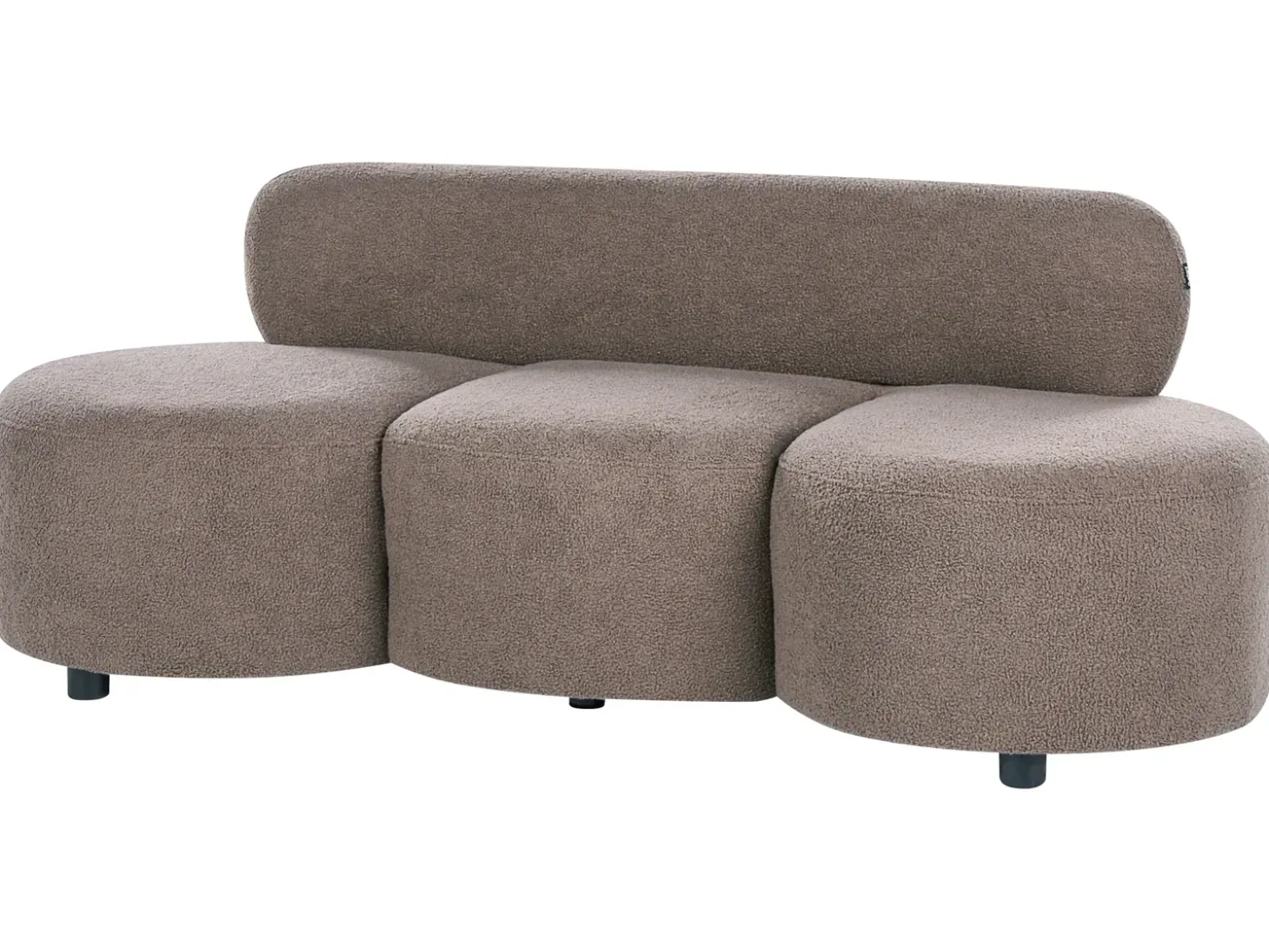Sofa dla 3 osób BLAVAND Boucle Beżowoszary Sofy Tapicerowane|Wszystkie Sofy