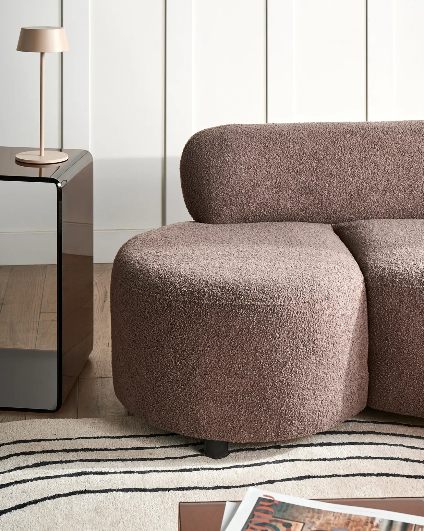 Sofa dla 3 osób BLAVAND Boucle Beżowoszary Sofy Tapicerowane|Wszystkie Sofy