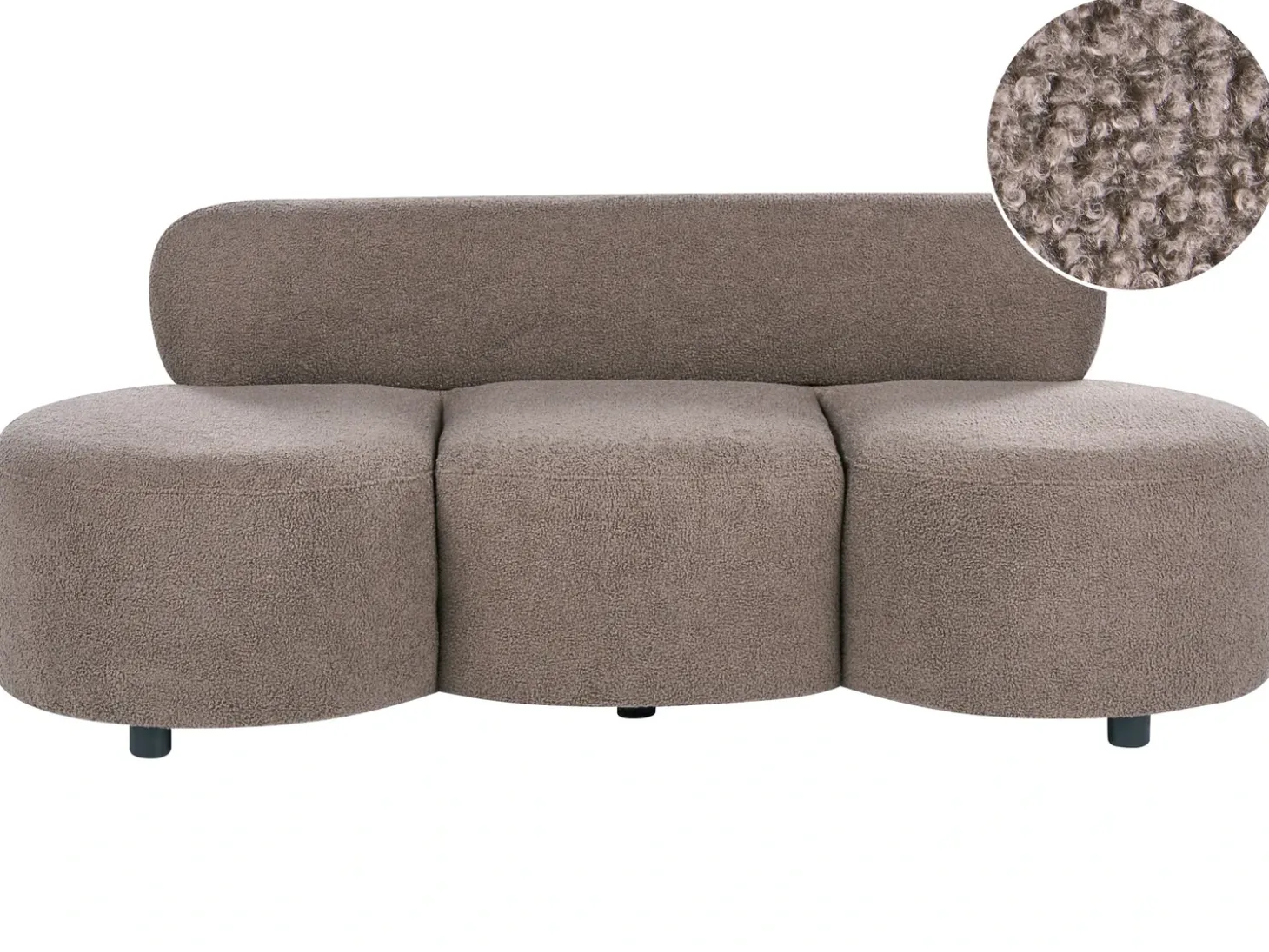 Sofa dla 3 osób BLAVAND Boucle Beżowoszary Sofy Tapicerowane|Wszystkie Sofy