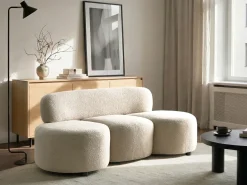Discount Sofa dla 3 osób BLAVAND Boucle Beżowy Sofy Tapicerowane|Wszystkie Sofy
