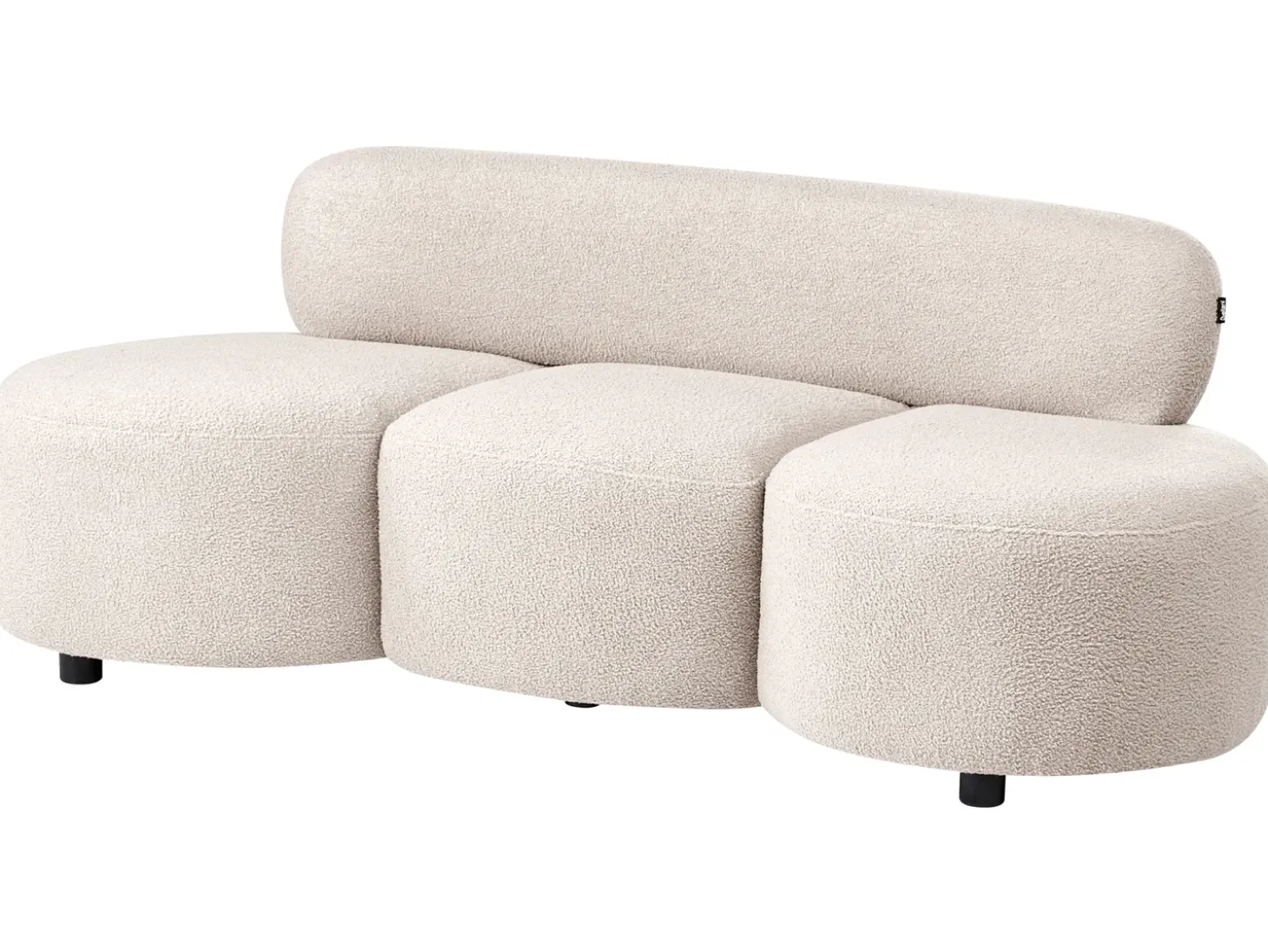 Discount Sofa dla 3 osób BLAVAND Boucle Beżowy Sofy Tapicerowane|Wszystkie Sofy