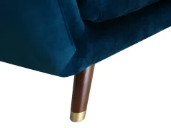 Discount Sofa dla 3 osób BODO Welur Granatowy Sofy Tapicerowane|Kolekcje Sof