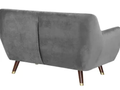 Online Sofa dla 2 osób BODO Welur Szary Sofy Tapicerowane|Sofy Dwuosobowe