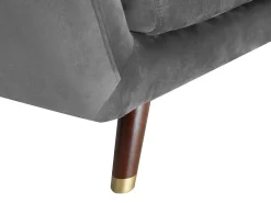 Best Sofa dla 3 osób BODO Welur Szary Sofy Tapicerowane|Kolekcje Sof