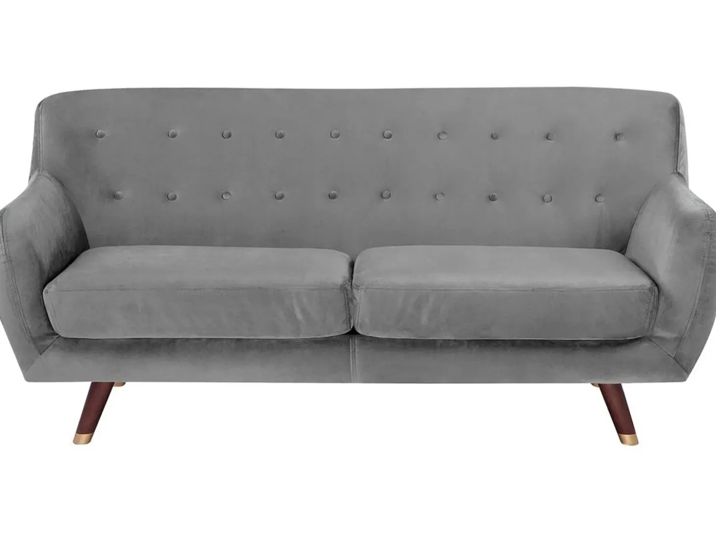Best Sofa dla 3 osób BODO Welur Szary Sofy Tapicerowane|Kolekcje Sof