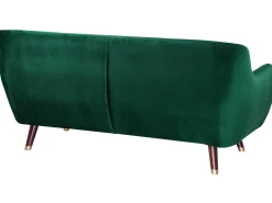 Clearance Sofa dla 3 osób BODO Welur Szmaragdowy Sofy Tapicerowane|Kolekcje Sof