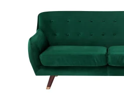 Clearance Sofa dla 3 osób BODO Welur Szmaragdowy Sofy Tapicerowane|Kolekcje Sof