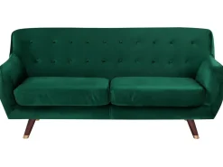 Clearance Sofa dla 3 osób BODO Welur Szmaragdowy Sofy Tapicerowane|Kolekcje Sof