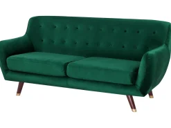 Clearance Sofa dla 3 osób BODO Welur Szmaragdowy Sofy Tapicerowane|Kolekcje Sof