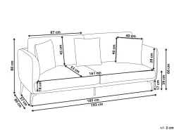 Outlet Sofa dla 3 osób BODUM Boucle Złamana biel Sofy Tapicerowane|Wszystkie Sofy