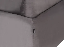 Outlet Sofa dla 3 osób BODUM Welur Beżowoszary Sofy Tapicerowane|Wszystkie Sofy
