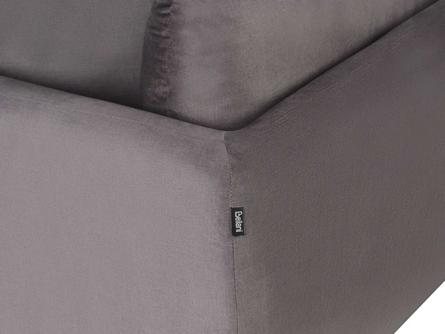 Outlet Sofa dla 3 osób BODUM Welur Beżowoszary Sofy Tapicerowane|Wszystkie Sofy