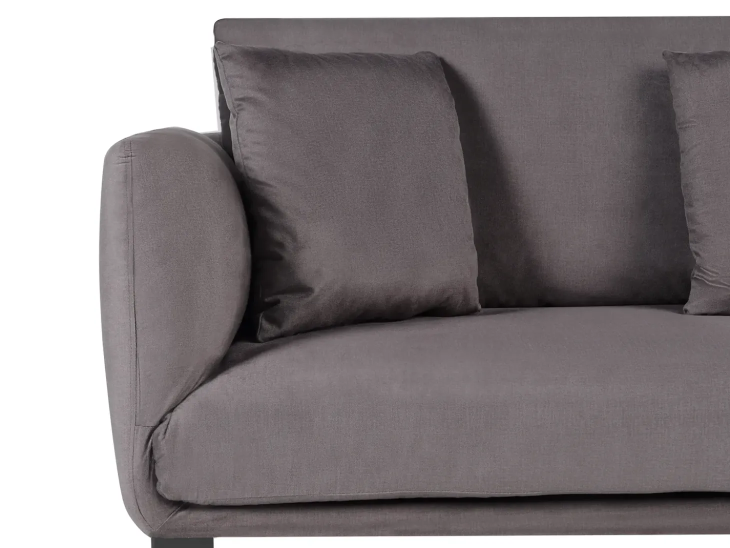 Outlet Sofa dla 3 osób BODUM Welur Beżowoszary Sofy Tapicerowane|Wszystkie Sofy