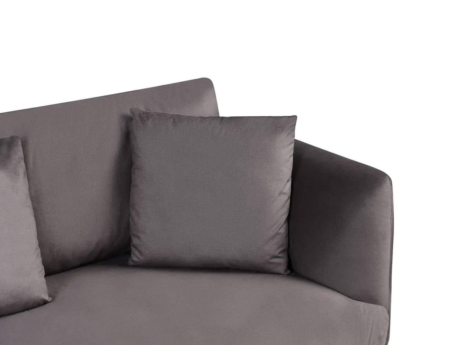 Outlet Sofa dla 3 osób BODUM Welur Beżowoszary Sofy Tapicerowane|Wszystkie Sofy