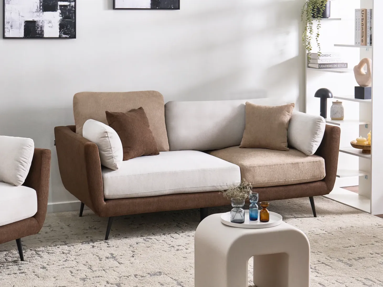 New Sofa dla 3 osób BOLGA Brązowy Sofy Tapicerowane|Kolekcje Sof