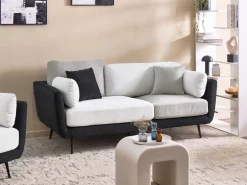 Online Sofa dla 3 osób BOLGA Czarny Sofy Tapicerowane|Kolekcje Sof