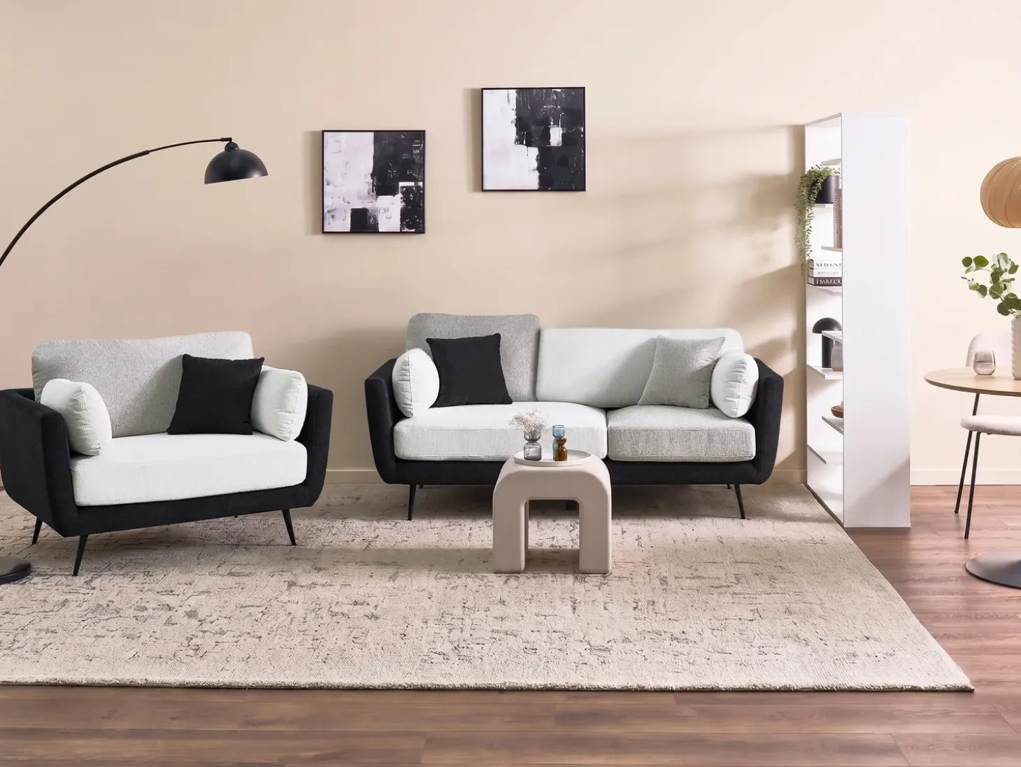 Online Sofa dla 3 osób BOLGA Czarny Sofy Tapicerowane|Kolekcje Sof