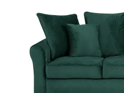 New Sofa dla 3 osób BORNHOLM Welur Ciemnozielony Sofy Tapicerowane|Wszystkie Sofy