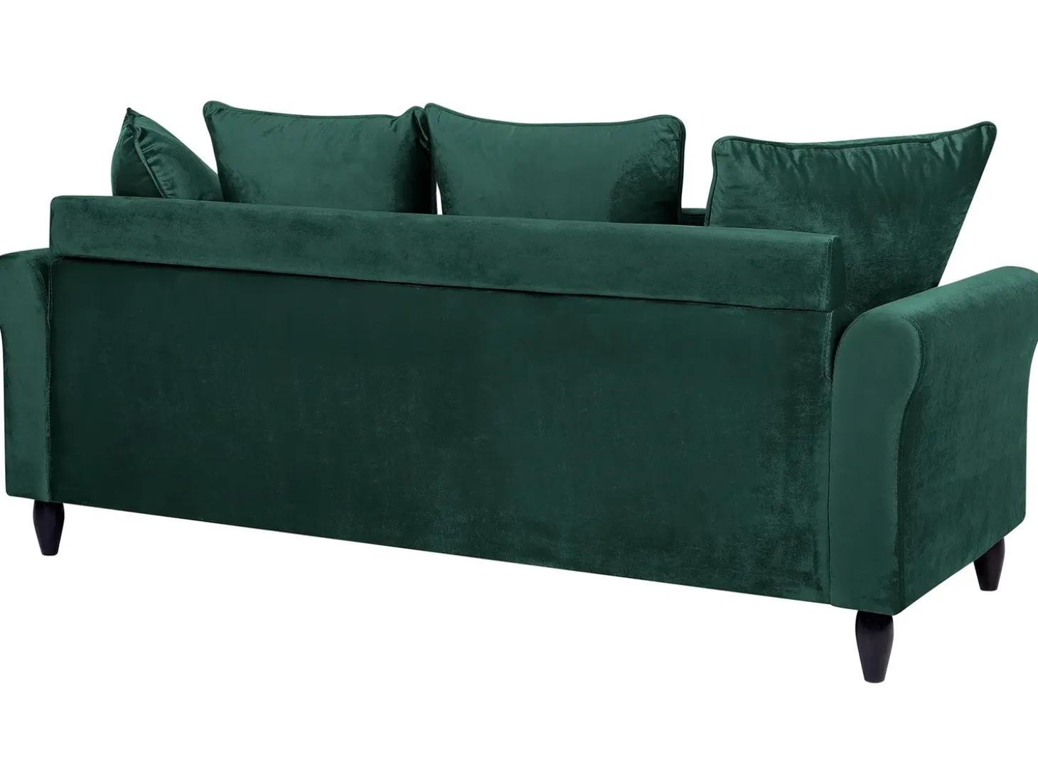 New Sofa dla 3 osób BORNHOLM Welur Ciemnozielony Sofy Tapicerowane|Wszystkie Sofy