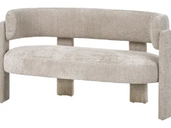 Best Sofa dla 2 osób BUREA Szenil Jasno Sofy Tapicerowane|Sofy Dwuosobowe